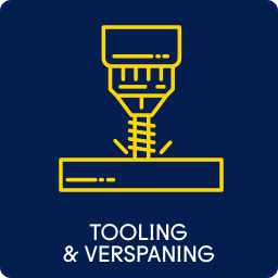 Pictogram tooling en verspaning: boorkop/spindel