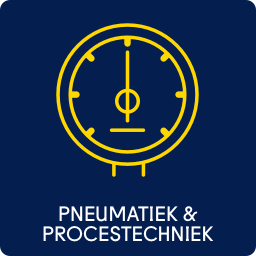 Pictogram pneumatiek en procestechniek: manometer/drukmeter